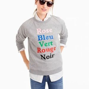 J Crew French Colors Sweatshirt